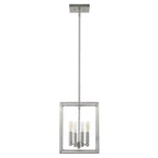 Silver Metal Four Light Dimmable Ceiling Light