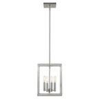 Silver Metal Four Light Dimmable Ceiling Light