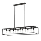 Black Metal Twelve Light Dimmable Ceiling Light