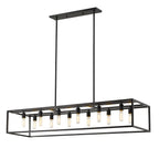 Black Metal Twelve Light Dimmable Ceiling Light