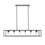 Black Metal Twelve Light Dimmable Ceiling Light