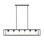 Black Metal Twelve Light Dimmable Ceiling Light