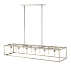 Silver Metal Twelve Light Dimmable Ceiling Light