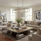 Silver Metal Twelve Light Dimmable Ceiling Light