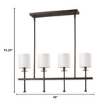 Brown Crystal Four Light Dimmable Ceiling Light