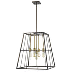 Bronze Metal Five Light Dimmable Ceiling Light