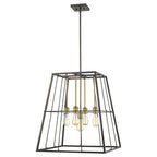 Bronze Metal Five Light Dimmable Ceiling Light
