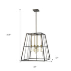 Bronze Metal Five Light Dimmable Ceiling Light