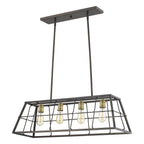 Bronze Metal Four Light Dimmable Ceiling Light
