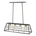 Bronze Metal Four Light Dimmable Ceiling Light