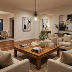 Matte Black Hanging Light with Glass Dome Shade