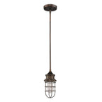 Bronze Lantern Metal Dimmable Ceiling Light With Bronze Shades