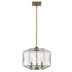 Bronze Metal Three Light Dimmable Ceiling Light With Copper Shades
