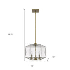 Bronze Metal Three Light Dimmable Ceiling Light With Copper Shades