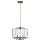 Bronze Metal Three Light Dimmable Ceiling Light With Copper Shades