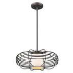 Bronze Crystal Dimmable Ceiling Light With Copper Shades