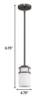 Brushed Bronze Minimalist Cylindrical Hanging Light