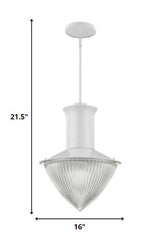 Silver Iron Dimmable Ceiling Light With White Shades