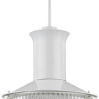 Silver Iron Dimmable Ceiling Light With White Shades