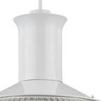 Silver Iron Dimmable Ceiling Light With White Shades