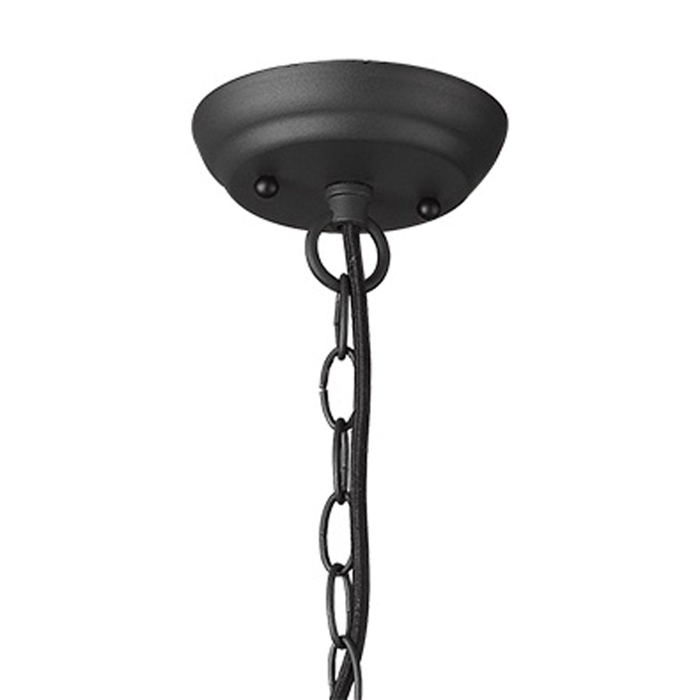 Black Metal One Light Cone Hanging Pendant Light