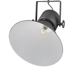 Gray Metal One Light Cone Hanging Pendant Light