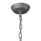 Gray Metal One Light Cone Hanging Pendant Light