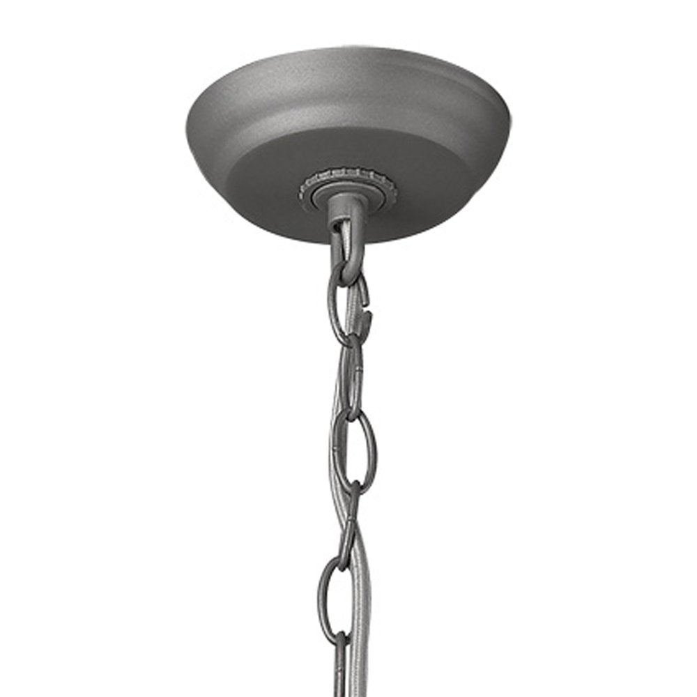 Gray Metal One Light Cone Hanging Pendant Light