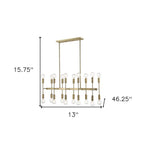 Perret 20-Light Aged Brass Island Pendant