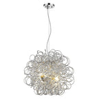 Silver Metal Wire Four Light Dimmable Ceiling Light