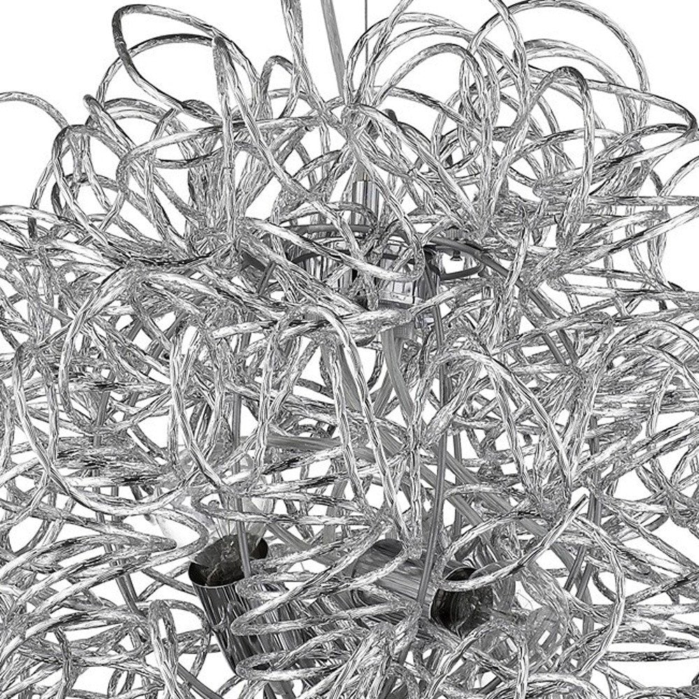 Silver Metal Wire Four Light Dimmable Ceiling Light