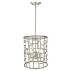Amoret 3-Light Antique Silver Convertible Pendant