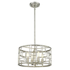 Amoret 4-Light Antique Silver Convertible Pendant