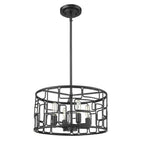 Amoret 4-Light Matte Black Convertible Pendant