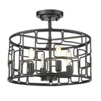 Amoret 4-Light Matte Black Convertible Pendant