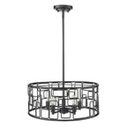 Amoret 5-Light Matte Black Convertible Pendant