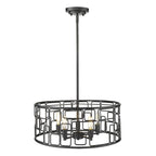 Amoret 5-Light Matte Black Convertible Pendant