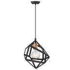 Hedron 1-Light Matte Black Pendant