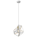 Hedron 1-Light White Pendant