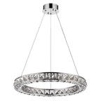 Silver Unique Statement Metal and Glass LED Dimmable Chandelier With Silver Shades