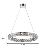 Silver Unique Statement Metal and Glass LED Dimmable Chandelier With Silver Shades