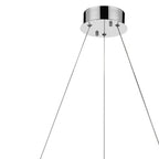 Silver Unique Statement Metal and Glass LED Dimmable Chandelier With Silver Shades