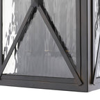 Black And Clear Three Light Transparent Dimmable Outdoor Hanging Lights With Black And Clear Shades