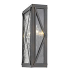 Black And Clear Three Light Transparent Dimmable Outdoor Hanging Lights With Black And Clear Shades