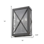 Black And Clear Three Light Transparent Dimmable Outdoor Hanging Lights With Black And Clear Shades