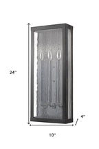 Black And Clear Three Light Transparent Dimmable Outdoor Hanging Lights With Black And Clear Shades