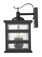 Black And Clear Three Light Transparent Dimmable Outdoor Hanging Lights With Black And Clear Shades