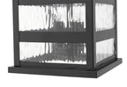 Black And Clear Three Light Transparent Dimmable Outdoor Hanging Lights With Black And Clear Shades