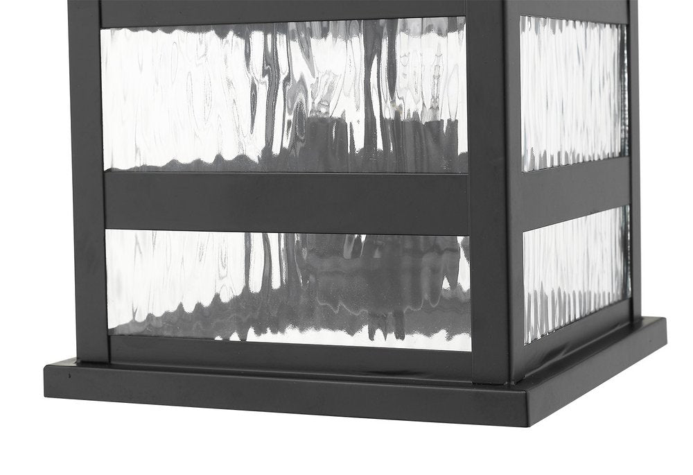 Black And Clear Three Light Transparent Dimmable Outdoor Hanging Lights With Black And Clear Shades