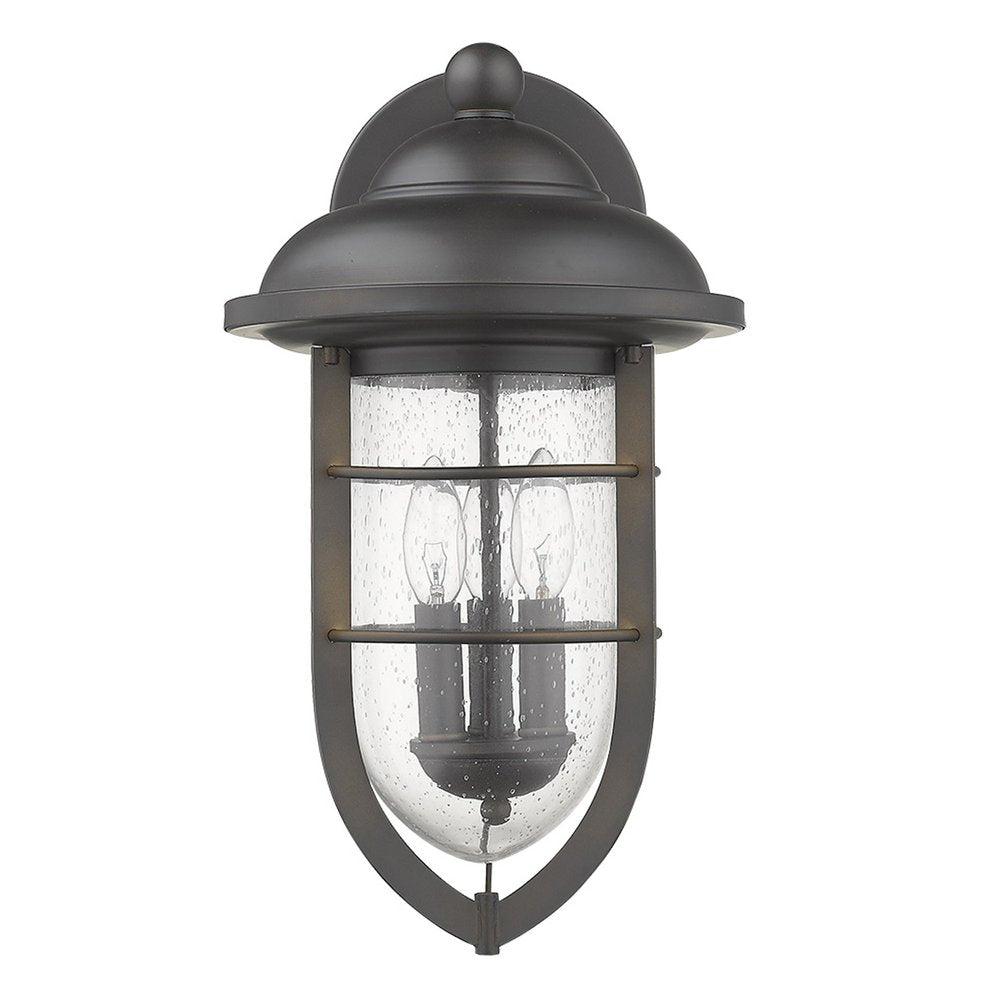 Black And Clear Three Light Seeded Dimmable Outdoor Hanging Lights With Black And Clear Shades
